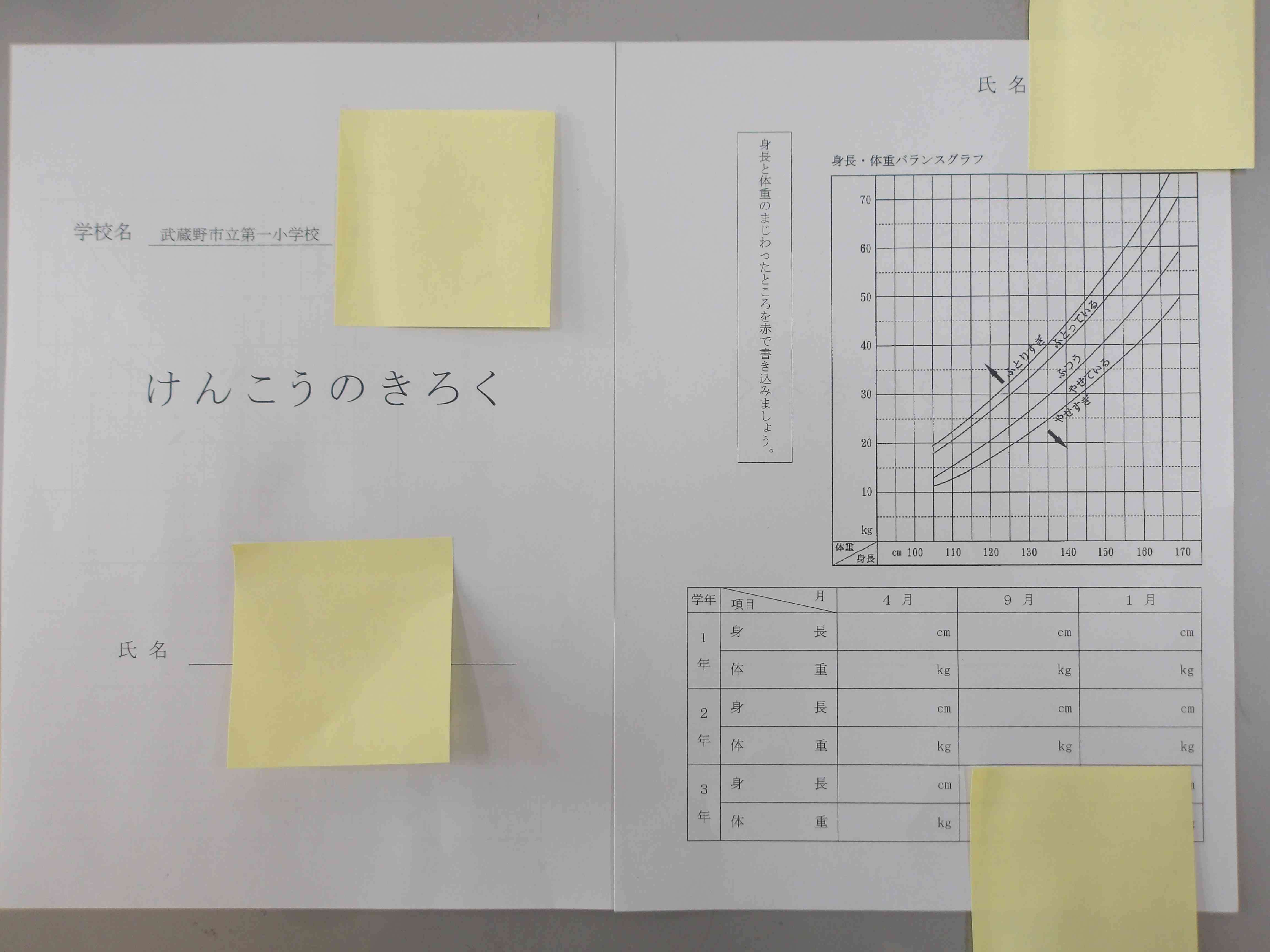 3学期　健康の記録