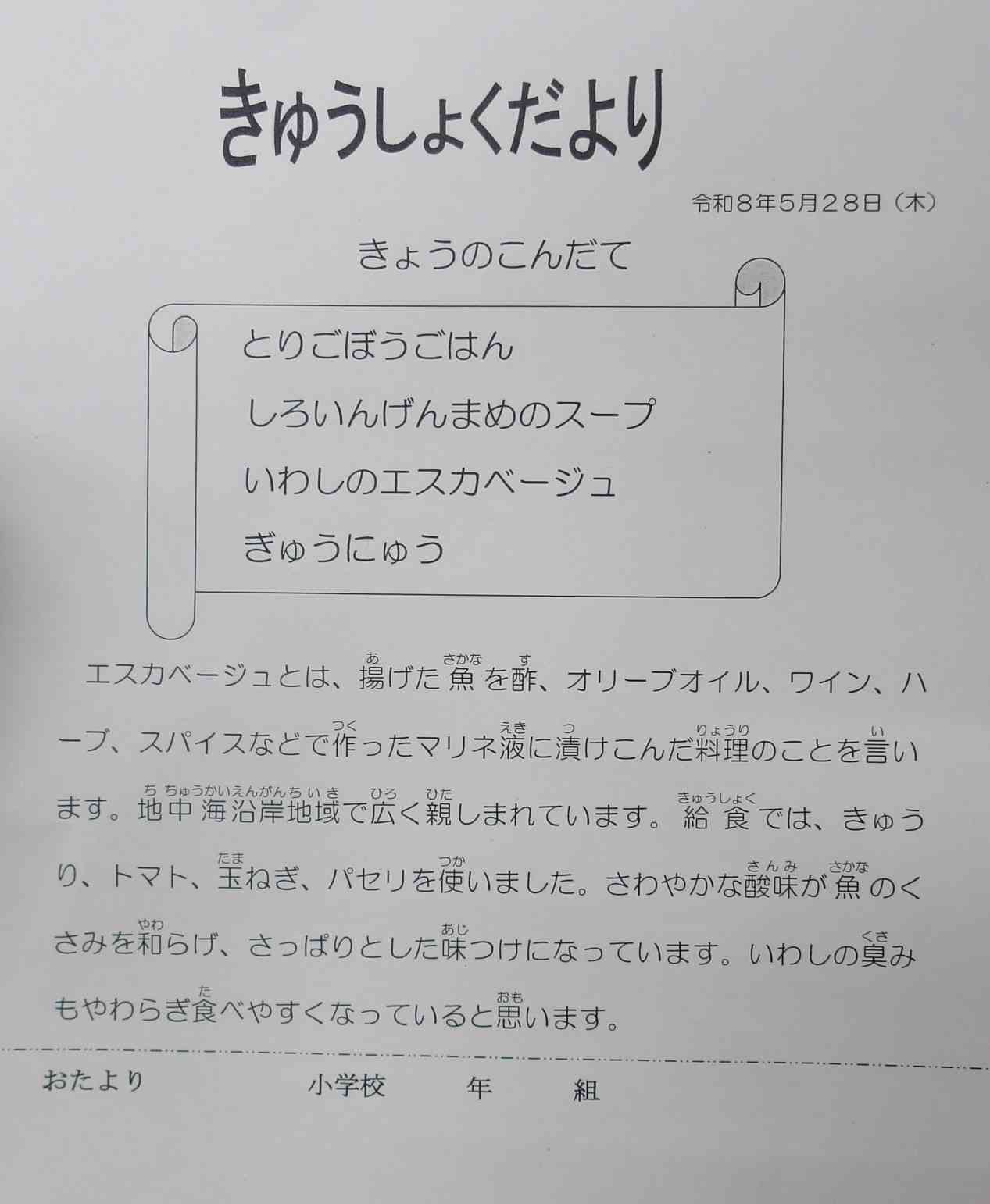 5月28日　給食②